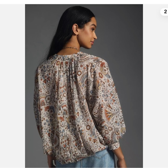 Anthropologie Tie-Front Blouse Top Sz-Med
Women's Casual Long Sleeve Boho NWT - Picture 7 of 7